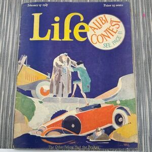 Life Magazine February 17 1927 Garrett Price Cover Pierce-Arrow Ad Vintage 1920s
